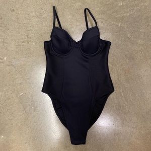 Black one piece swimsuit
